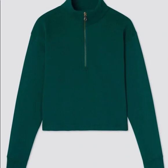 Girlfriend Collective 50/50 Half-zip Sweatshirt, Biome size 6XL - Picture 7 of 10